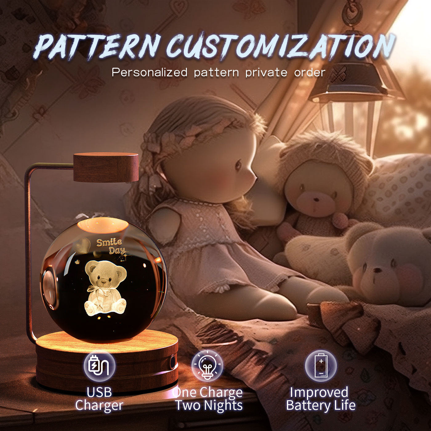 NightlyAura-Lampada design per camera/salotto/studio